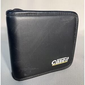 Caseit 24 CD‎ Vinyl Case - Black - Holds 24 CDs or DVDs
